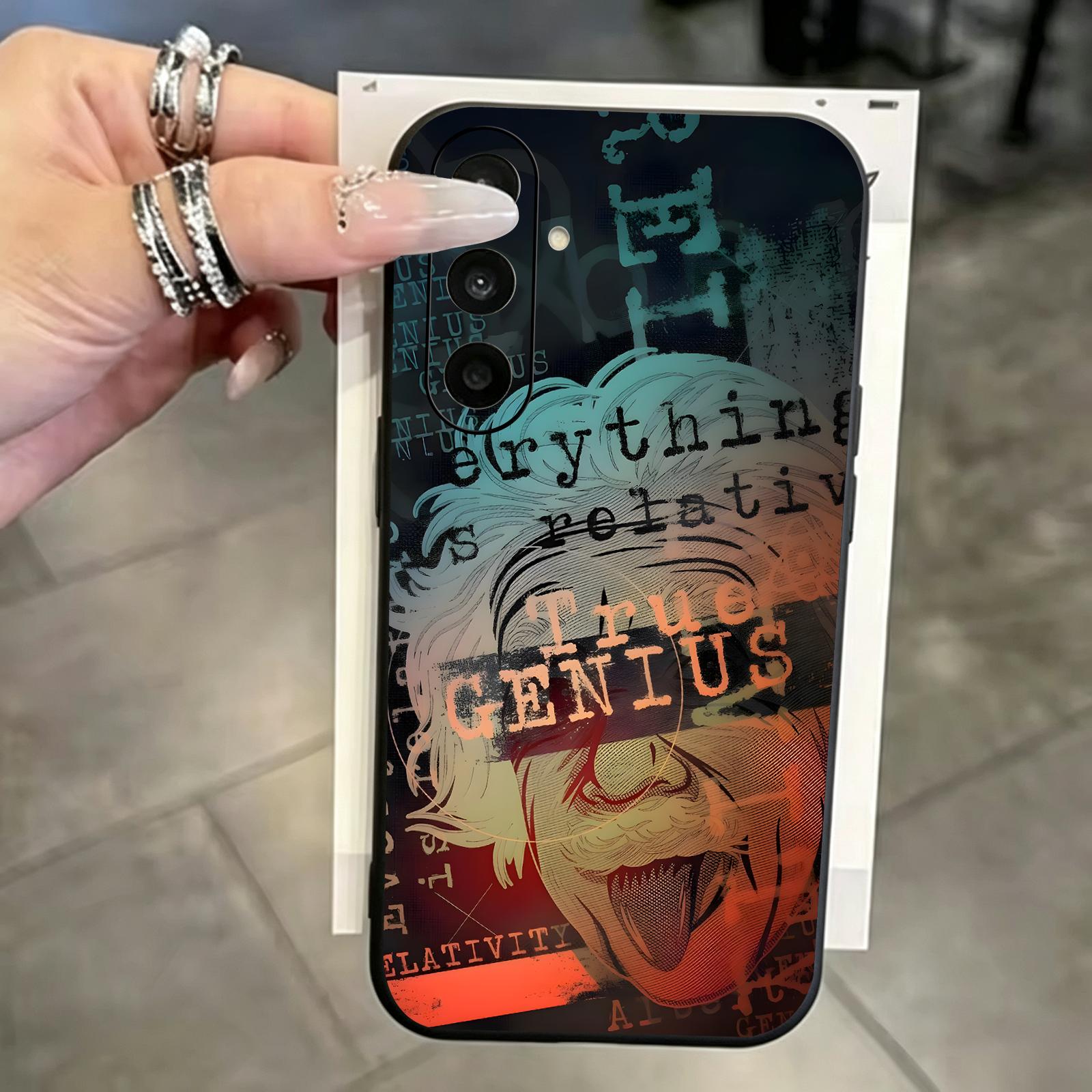 Matte Pc Case - Casing Telepon Ilmuwan Albert Einstein untuk
