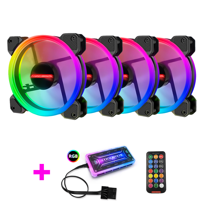 Case Fan Controller - Kipas Pendingin PC Coolmoon dengan Lampu