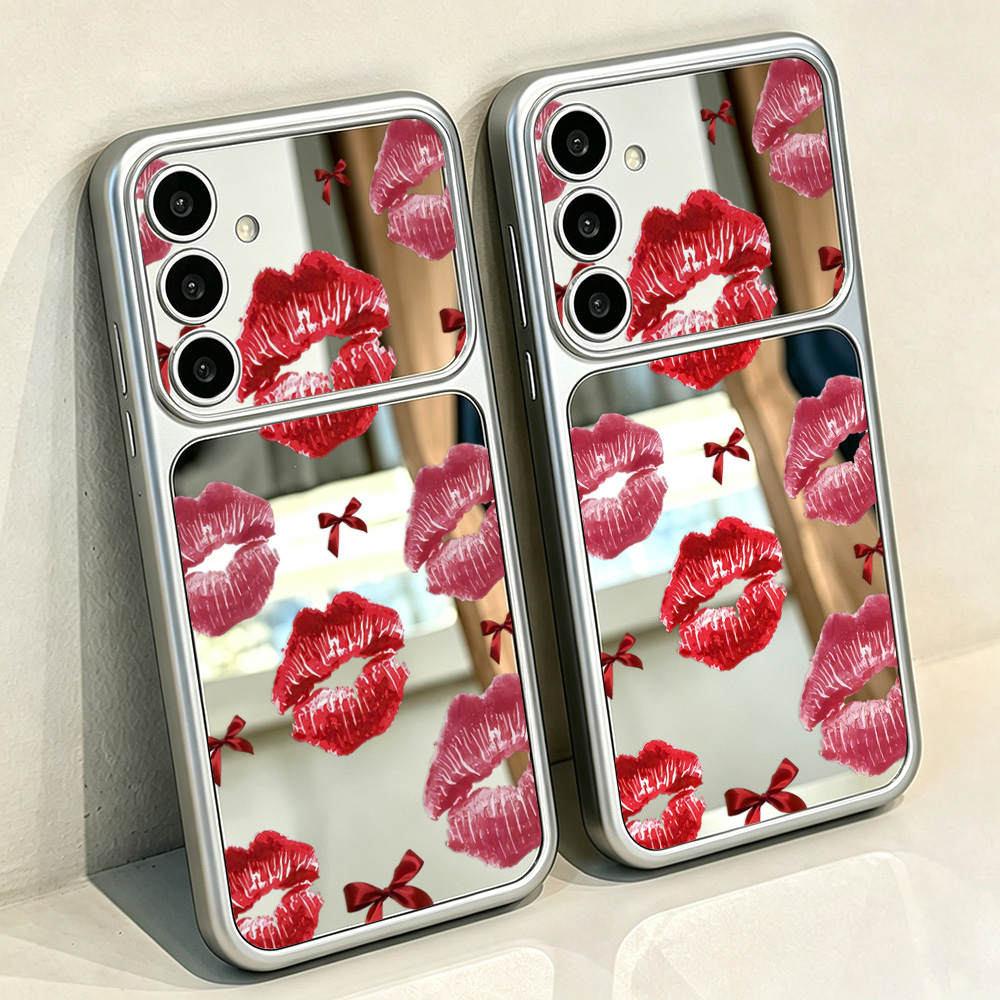 Computer Case - Casing Ponsel Motif Bibir Merah dengan