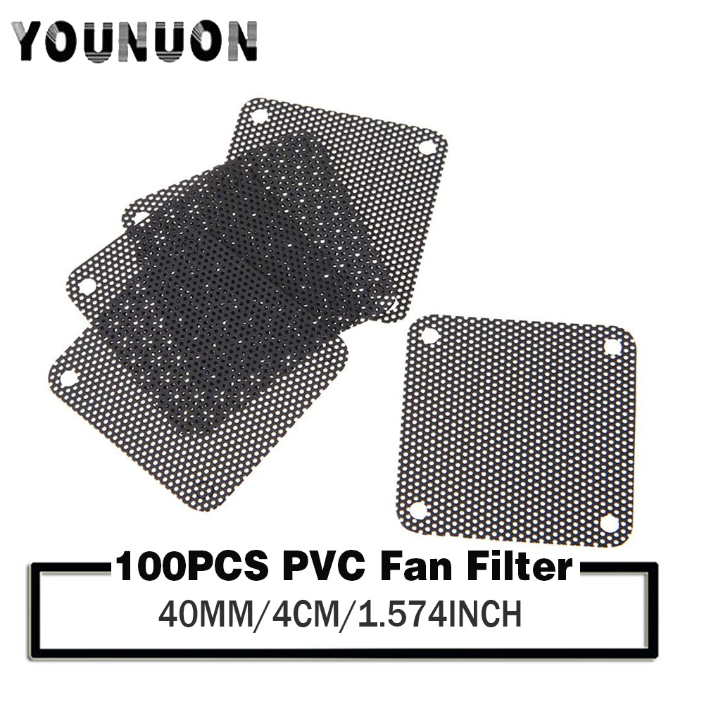 100Pcs Younuon 40 Mm Fan Filte - Dust Filter Pc ulasan dan harga